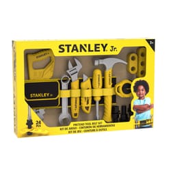 STANLEY Jr. Kids Pretend Play Tool belt Set Black/Yellow 24 pc
