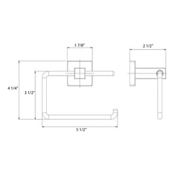 Huntington Brass Razo Satin Brass Silver Toilet Paper Holder