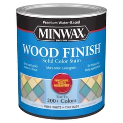 Minwax Wood Finish Water-Based Solid Pure White Tint Base Water-Based Penetrating Wood Finish 1 qt