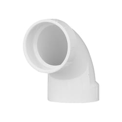 Charlotte Pipe Schedule 40 2 in. Hub X 2 in. D Hub PVC Elbow 1 pk