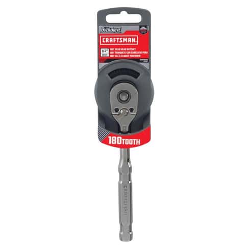 Craftsman Overdrive 1/4 in. Drive Pear Head Ratchet, 180 Teeth