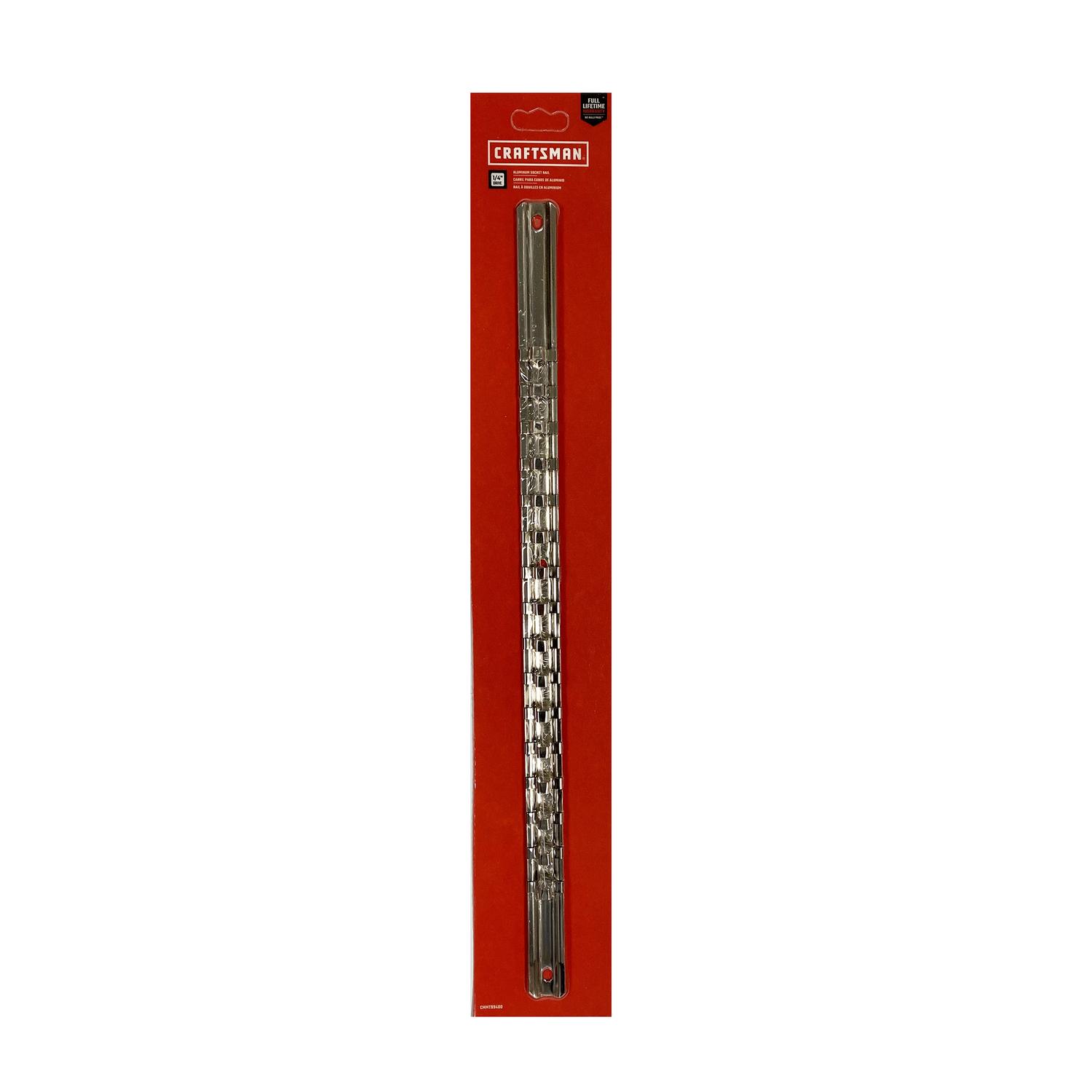 Craftsman 17-1/4 in. L X 1/4 in. Drive Socket Rail - 1 pc Craftsman 17-1/4 in. L X 1/4 in. Drive Socket Rail - 1 pc