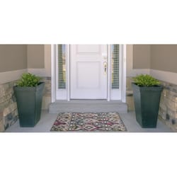 Linon Home Decor Tristan 2 ft. W X 3 ft. L Charcoal Washable Polyester Accent Rug