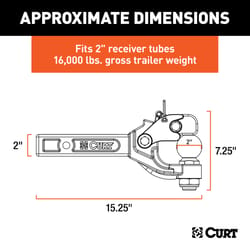 CURT 2 in. Receiver-Mount Ball and Pintle Hitch