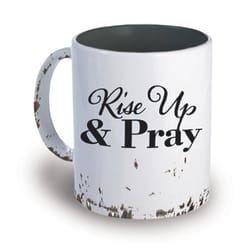 Divinity White Ceramic Traditional Coffee Mug 3.25 in. D 1 pc