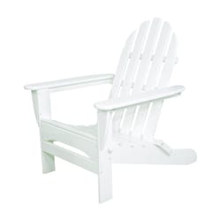Ivy Terrace Classics White HDPE Frame Adirondack Foldable Chair