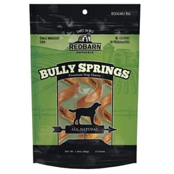 Redbarn Naturals Bully Stick Springs Grain Free Chews For Dogs 6 in. 3 pk