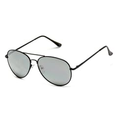 WearMe Pro Black Frame Silver Lens Sunglasses