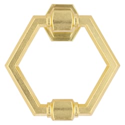 National Hardware Powell 4 in. L Brushed Gold Die Cast Zinc Door Knocker