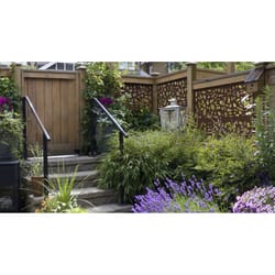 Modinex 48 in. H X 24 in. L Wood Poly Composite Garden Decorative Fence Panel Espresso