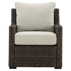 Signature Design by Ashley Brook Ranch Brown Aluminum Frame Lounge Chair