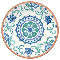 TarHong Multicolored Melamine Rio Turquoise Floral Salad Plate 8.5 in. D 1 pc