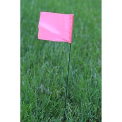 C.H. Hanson 15 in. Fluorescent Pink Marking Flags Polyvinyl 10 pk