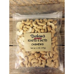 Durhams Roasted & Salted Cashews 6 oz Bagged