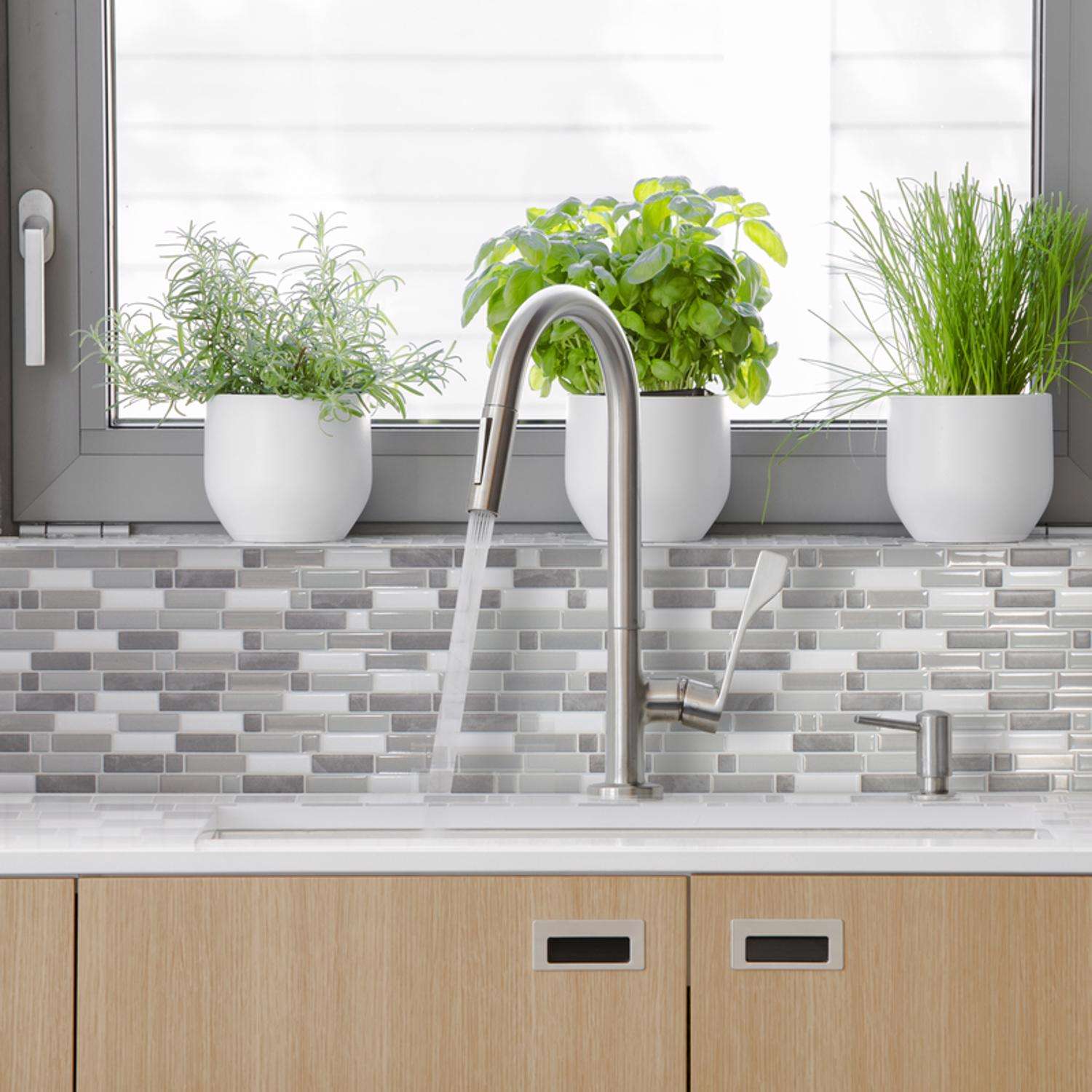 How Are They Holding up? Smart Tile Backsplash Review  Smart tiles  backsplash, Kitchen backsplash pictures, Smart tiles