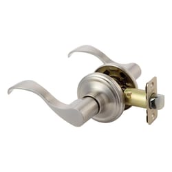 Ace Wave Lever Satin Nickel Passage Lever 1-3/4 in.