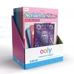 OOLY Scratch and Shine Foil Art Kits Preloaded Display 18 pc