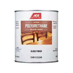 Ace Gloss Clear Solvent-Based Polyurethane Wood Finish 1 qt