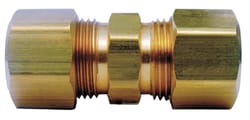 JMF Company 1/2 in. Compression X 1/2 in. D Compression Yellow Brass Union