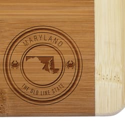 Totally Bamboo State Stamp 8 in. L X 5.75 in. W X 0.5 in. Bamboo Cutting Board