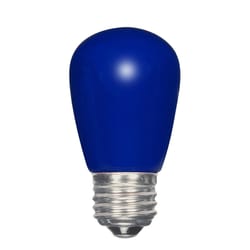 Satco S14 E26 (Medium) LED Bulb Blue 15 Watt Equivalence 1 pk