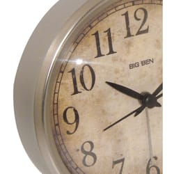 Westclox Big Ben Silver Alarm Clock Analog Battery Operated