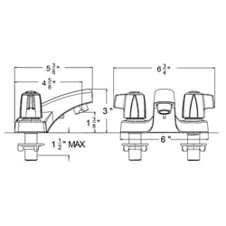 Huntington Brass HB Pro Chrome Centerset Bathroom Sink Faucet 4 in.