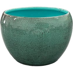 Robert Allen 3 in. D Steel Petite Braeburn Planter Surf Blue