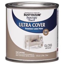 Rust-Oleum Painters Touch Ultra Cover Gloss Almond Water-Based Paint Exterior and Interior 8 oz