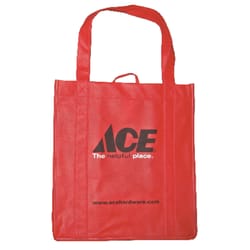 Ace 13-1/2 in. H X 12-1/2 in. W X 14 in. L Reusable Shopping Bag