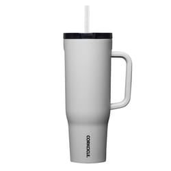 Corkcicle Cruiser 40 oz Gray BPA Free River Rock Insulated Straw Tumbler