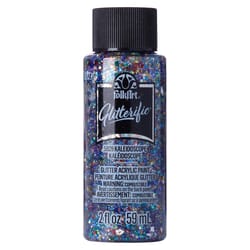 FolkArt Glitterific Glitter Kaleidescope Craft Paint Exterior and Interior 2 oz