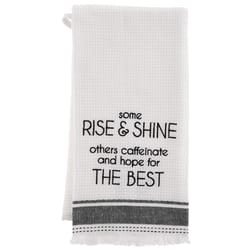 Karma Gifts Milo Black/White Cotton Rise and Shine Tea Towel 1 pk