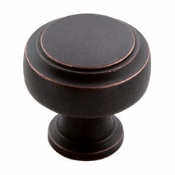 Amerock Highland Ridge Collection Round Cabinet Knob 1-3/16 in. D 1-1/4 in. Dark Oiled Bronze 1 pk