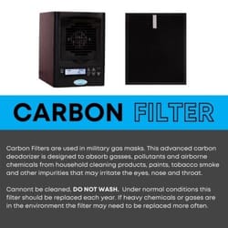 Mountainaire 8 in. H X 6 in. W Rectangular Carbon Filter 1 pk
