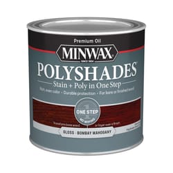 Minwax PolyShades Semi-Transparent Gloss Bombay Mahogany Stain/Polyurethane Finish 1/2 pt