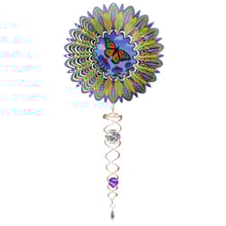 Spinfinity Designs Multi-color Stainless Steel 6.5 in. Animated Butterfly Mini Set Outdoor Spinner