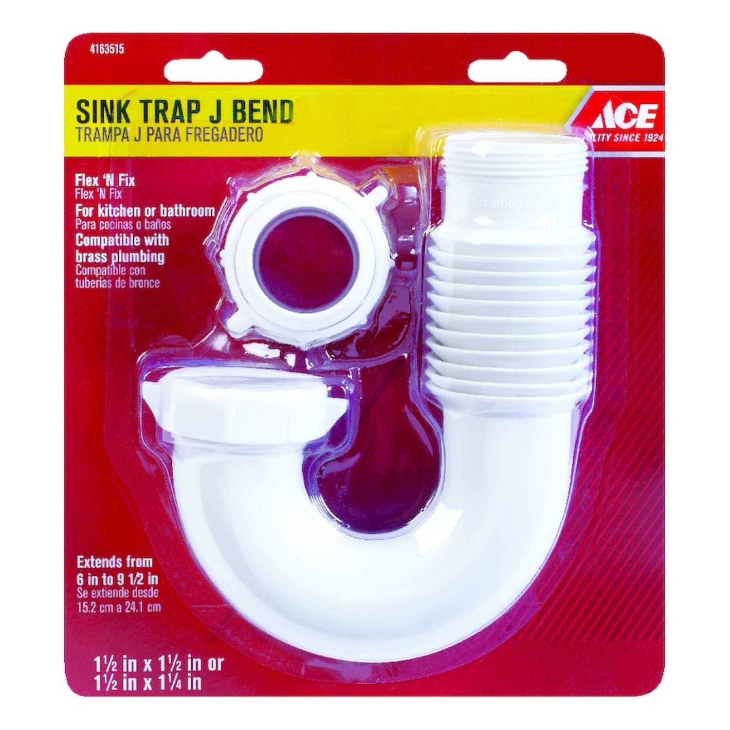 Ace 1-1/2 in. Slip x 1-1/2 in. Dia. Slip PVC Drain Trap - Ace Hardware