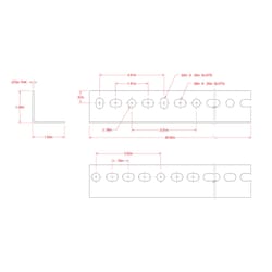 SteelWorks 0.74 in. X 1-1/2 in. W X 36 in. L Steel Slotted Angle