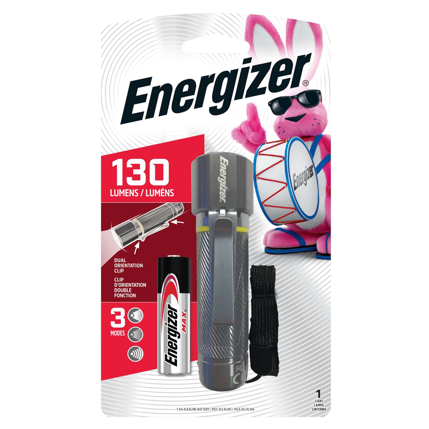 Energizer 130 lumens Gray LED Flashlight AA Battery Ace Hardware