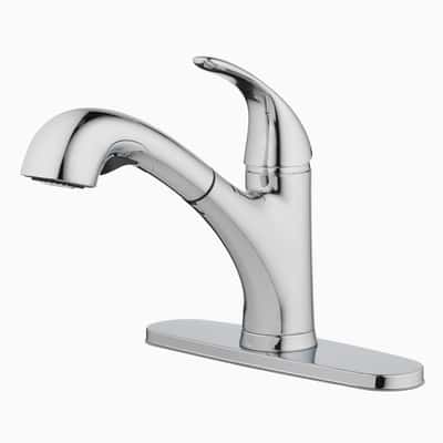 Oakbrook Pacifica Pull Out One Handle Brushed Nickel Kitchen Faucet Ace Hardware