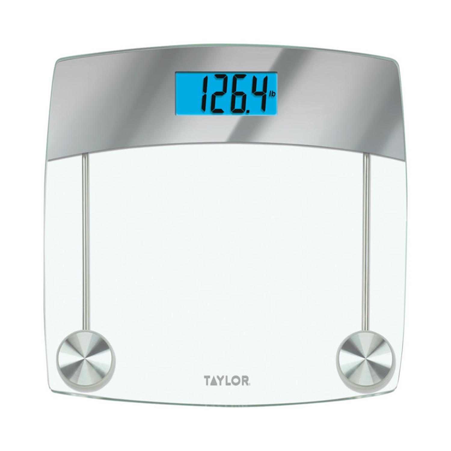 Taylor 550-lb Digital Silver Bathroom Scale in the Bathroom Scales  department at