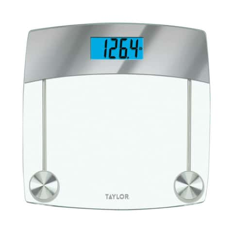 Taylor USA  Glass Electronic Scale with Red LCD Digits - Glass Electronic  Scales - Weight Management