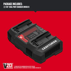 Craftsman V20 20 V Lithium-Ion Dual Battery Charger 1 pc