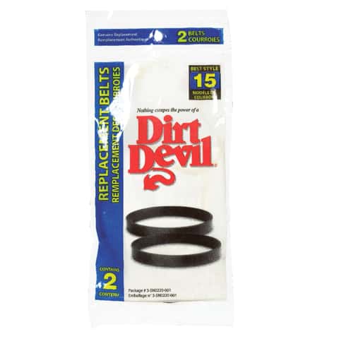 Dirt Devil Royal Belt, Style 15 Dynamite (Pack of 2), No Size, Black