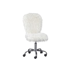 Linon Home Decor White Polyester Office Chair