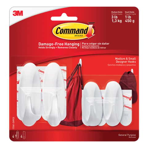 3M Command White Utility Hooks 5 lb 3 pk - Ace Hardware