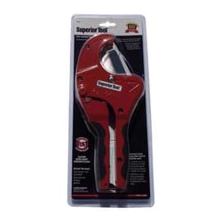 Superior Tool 2-1/2 in. Ratcheting Pipe Cutter 10 in. L Black/Red 1 pc