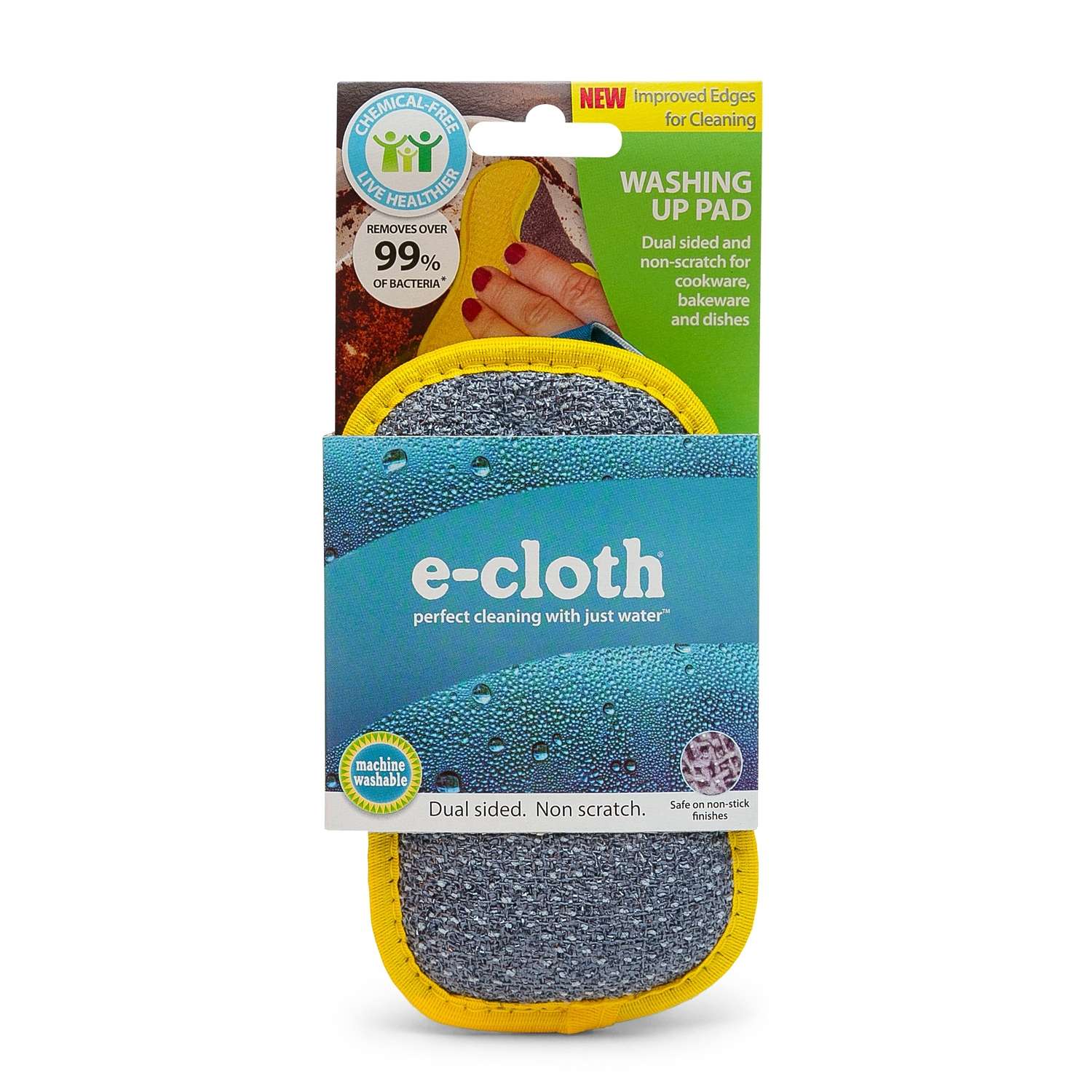 ECloth Washing Up Medium Duty Scrubbing Pads For All Purpose 6 in. L 1