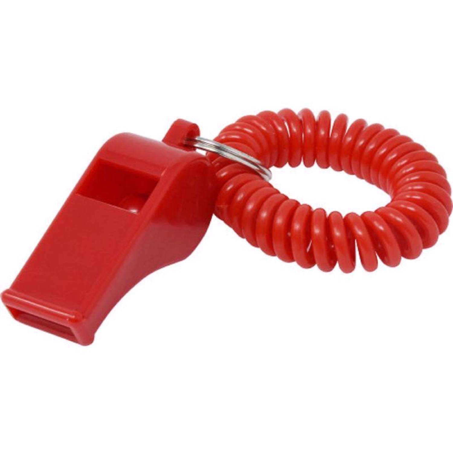 Hillman Plastic Assorted Sporting Whistle Wrist Coil Key Chain Hillman Plastic Assorted Sporting Whistle Wrist Coil Key Chain